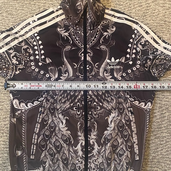 Adidas Originals Baroque Peacock Pattern Women's Track Jacket Small Rare Pattern - Picture 7 of 9